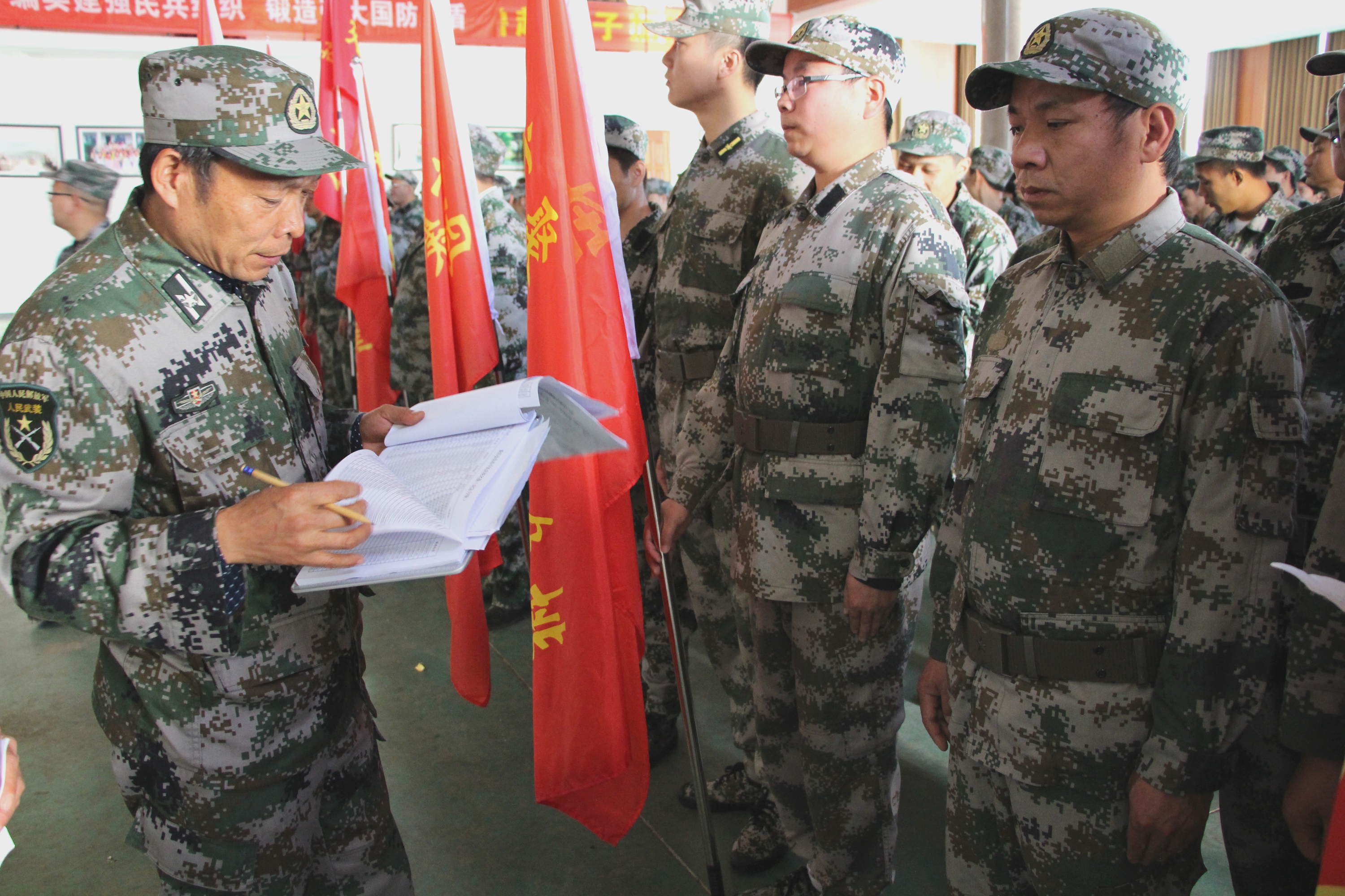 【澳門6766網站net武裝】澳門6766網站net航空小鎮民兵應急分隊參加大市聚鎮民兵整組點驗大會